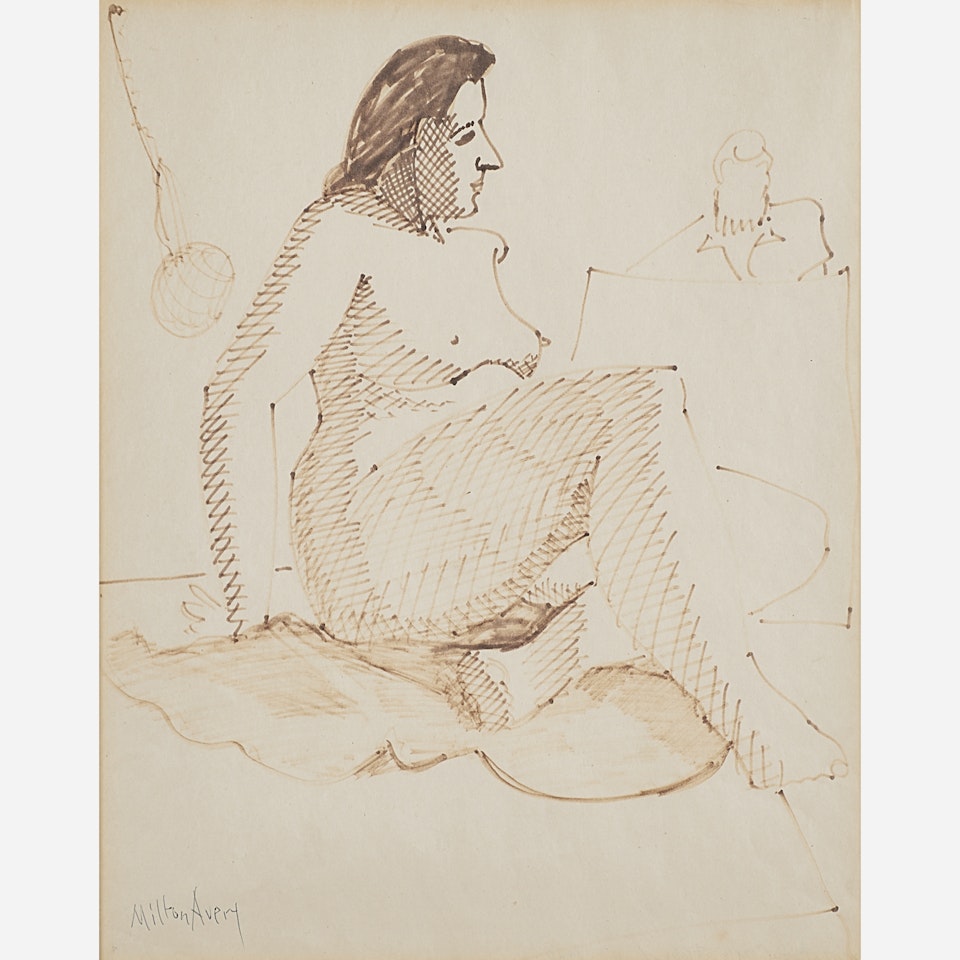 Untitled (Sitting Nude) by Milton Avery