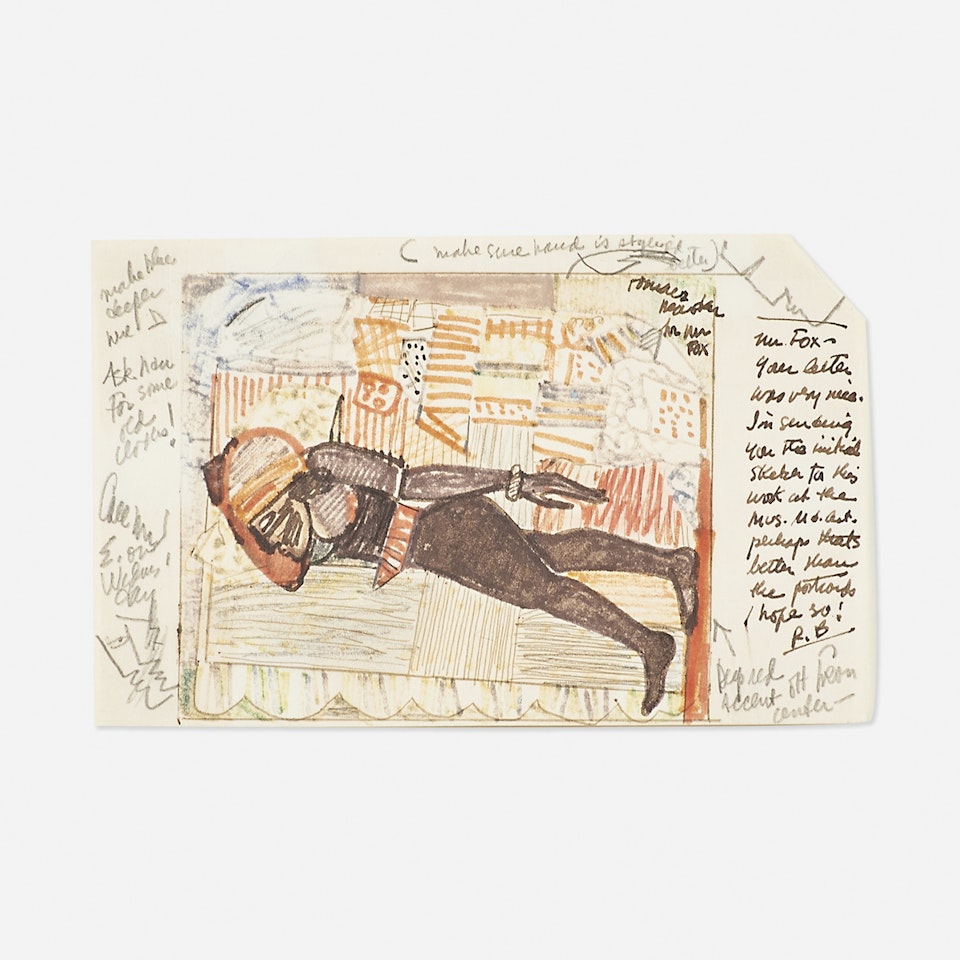 Preparatory sketch for Patchwork Quilt by Romare Bearden