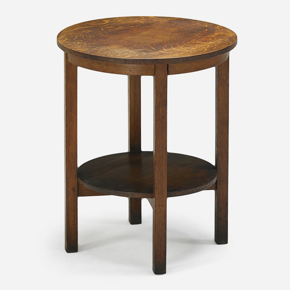 Lamp table ,
Circa
1908 by Gustav Stickley