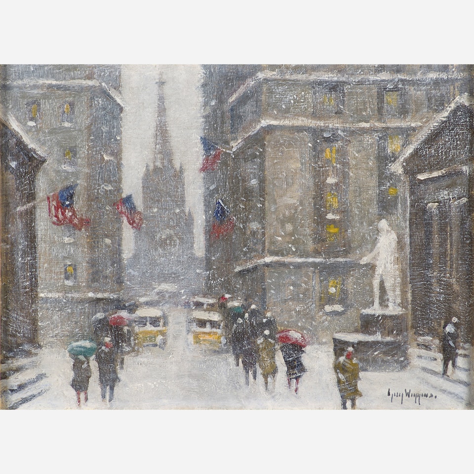 Wall Street in Winter by Guy Carleton Wiggins