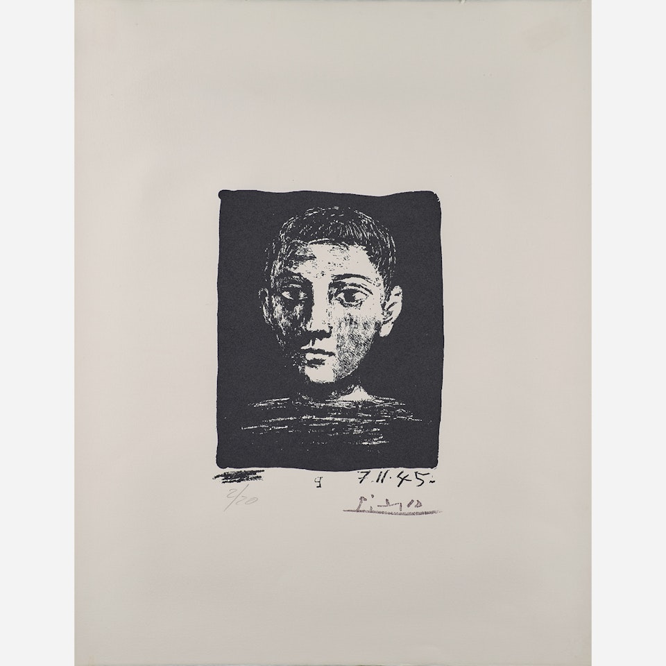 Head of Young Boy, from The Poem of Paul Eluard by Pablo Picasso