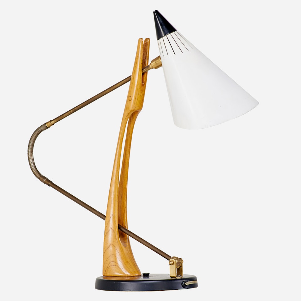 Adjustable desk lamp ,
Adjustable desk lamp , by Gino Sarfatti