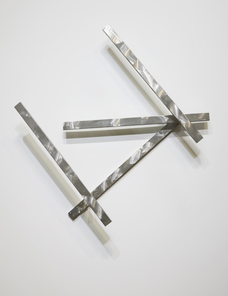 One Fixed Three Moving Lines II by George Rickey