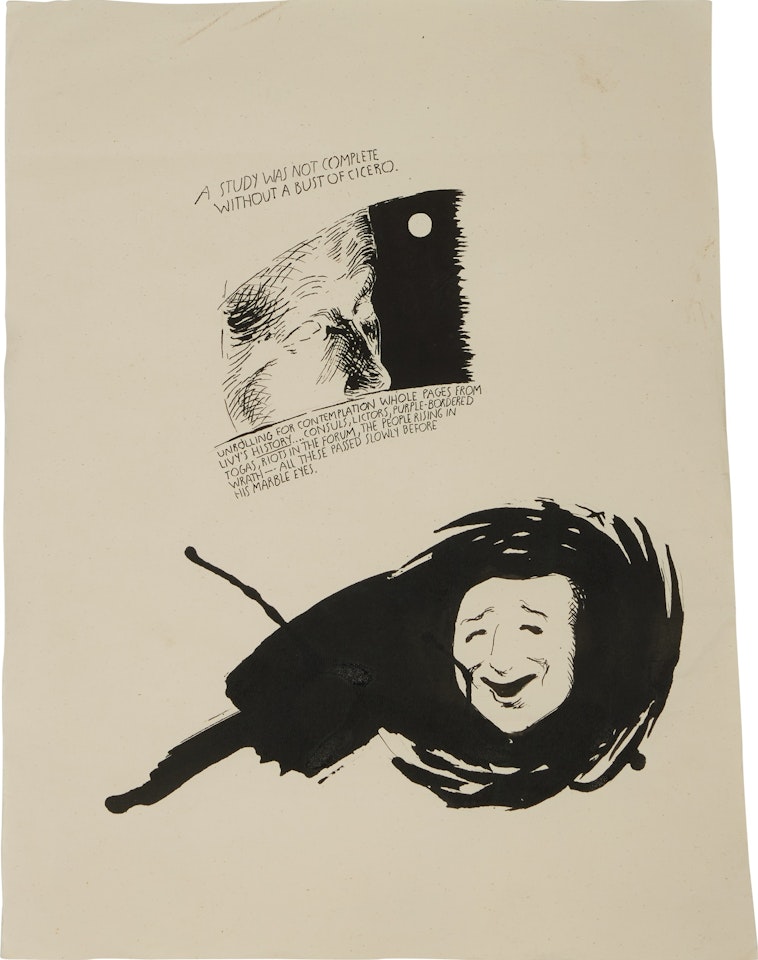 No title (A study was not…) by Raymond Pettibon