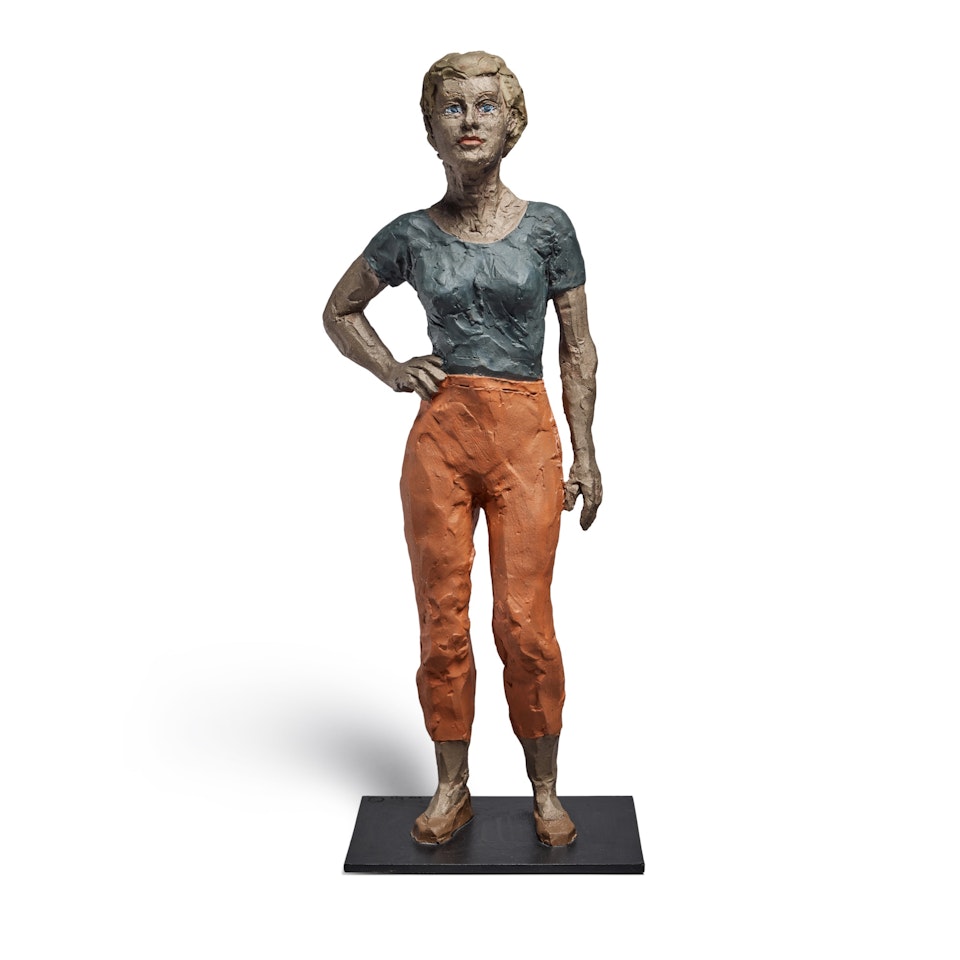 Frau in roten Hosen by Stephan Balkenhol