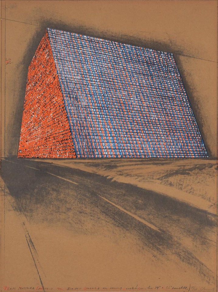 Texas Mastaba, Project for 500,000 Stacked Oil Drums, from America: The Third Century by Christo