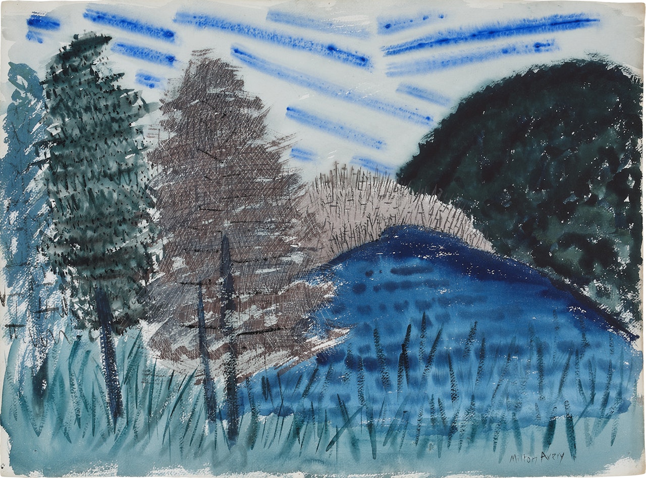 Pond and Pines by Milton Avery