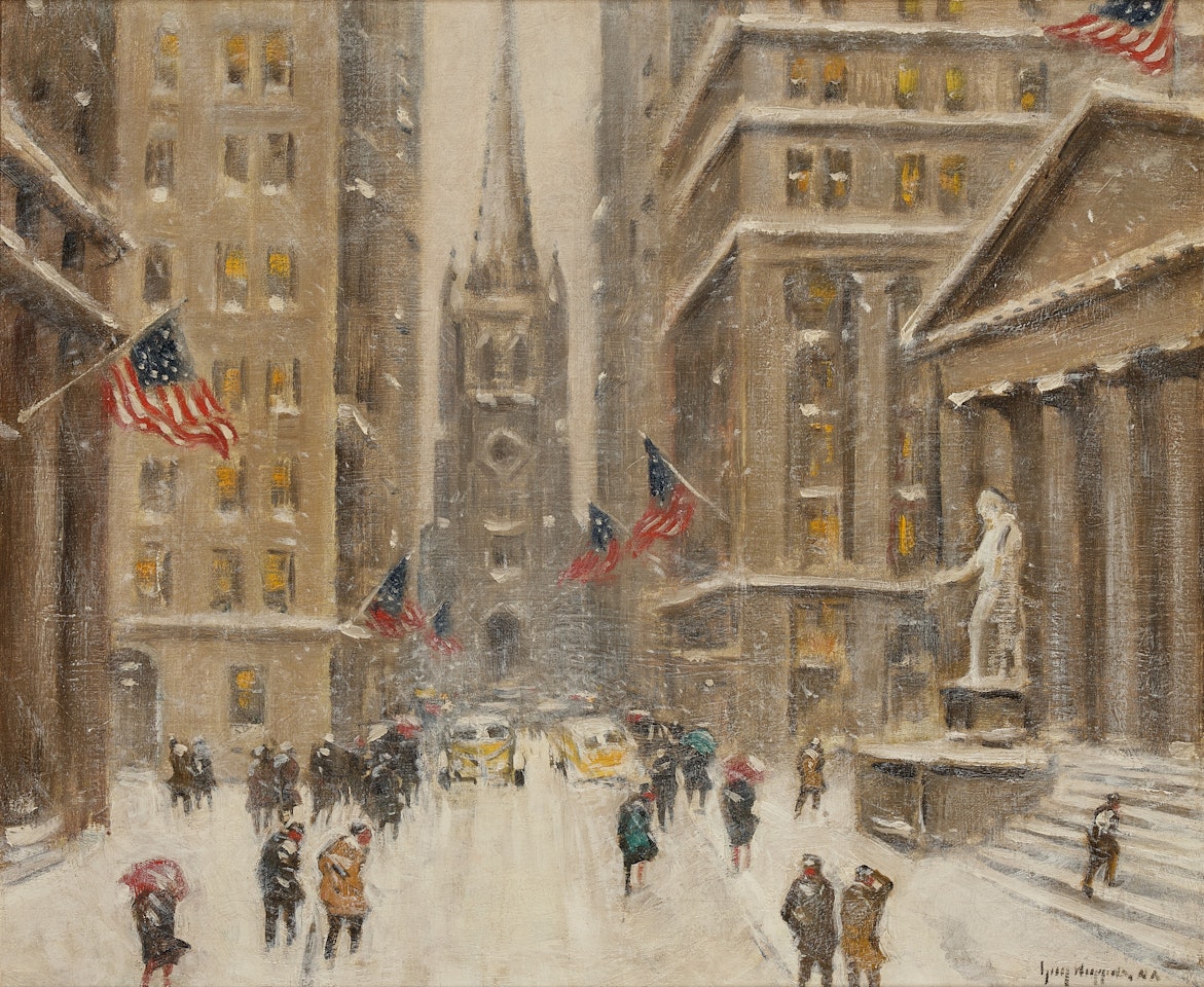 Wall Street Winter by Guy Carleton Wiggins