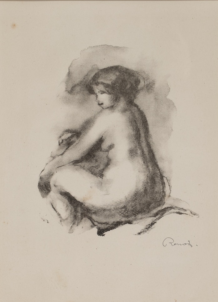 Étude de Femme Nue, Assise, from L'Album des Douze Lithographies Originales de Pierre-Auguste Renoir by Pierre-Auguste Renoir