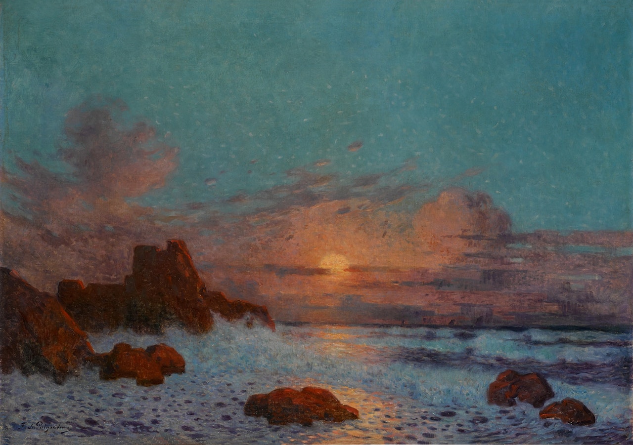 Coucher de soleil sur le large by Ferdinand du Puigaudeau
