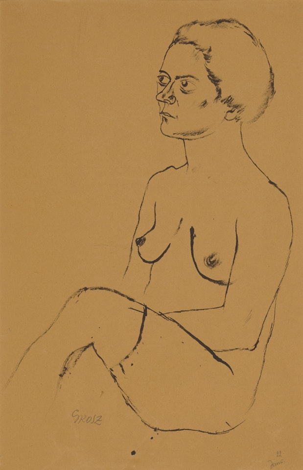 Sitzender Akt by George Grosz