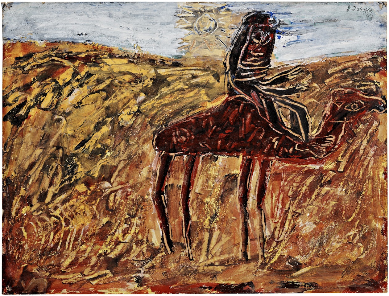 Arabe sur son chameau by Jean Dubuffet