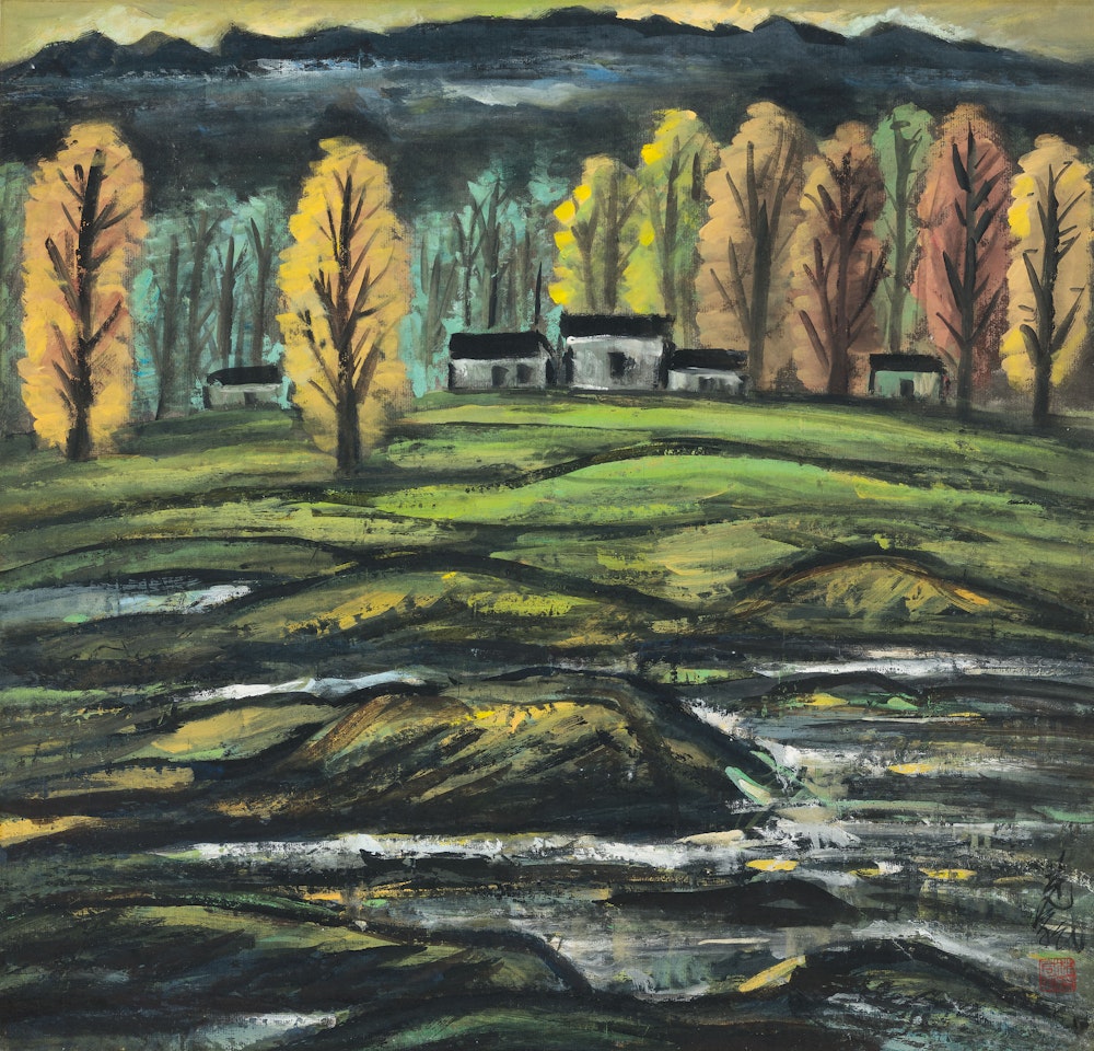 Autumn Village by Lin Fengmian