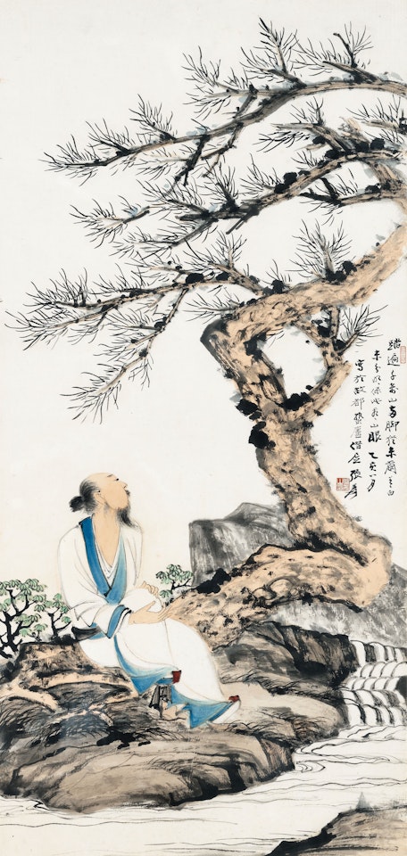 Scholar Under Pine by Zhang Daqian