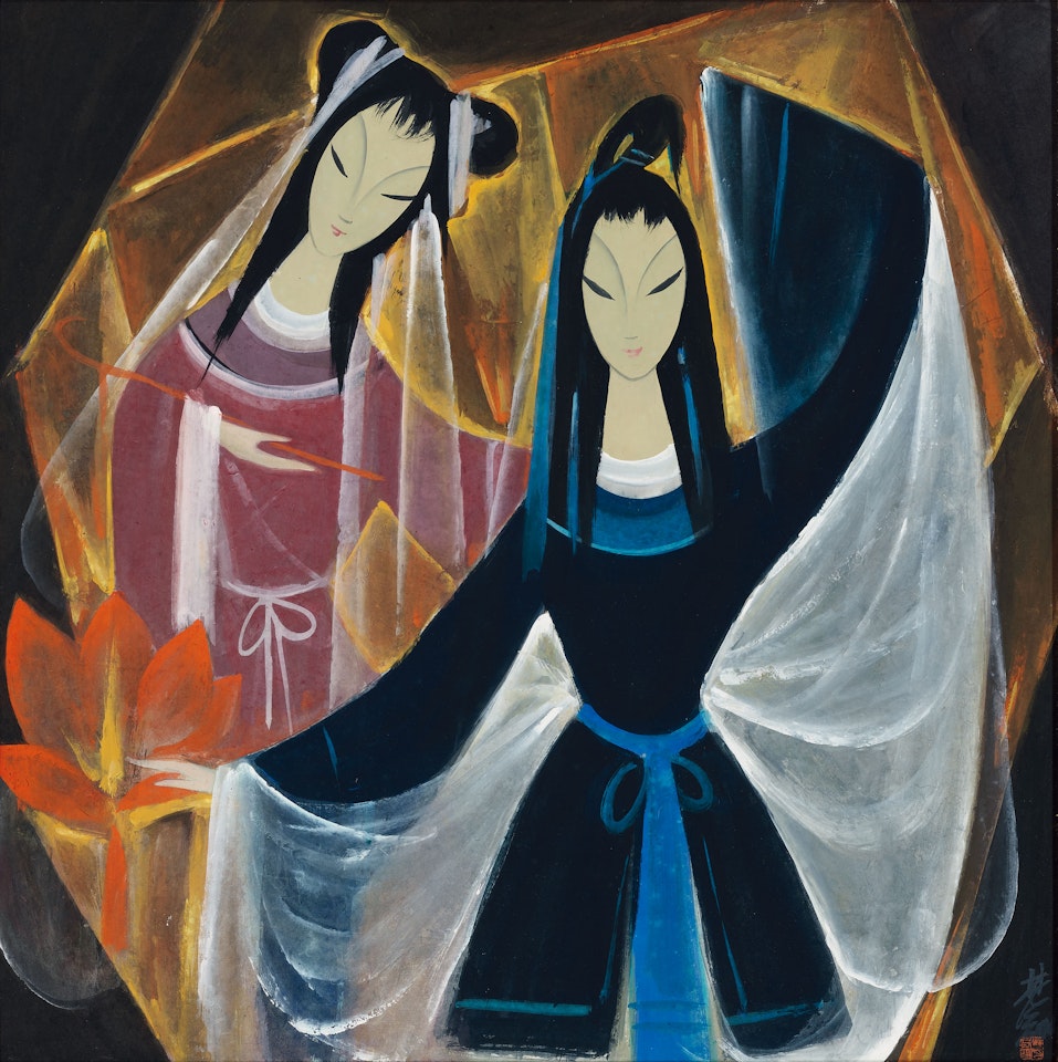 Opera Figures from The Magic Lotus Lantern by Lin Fengmian