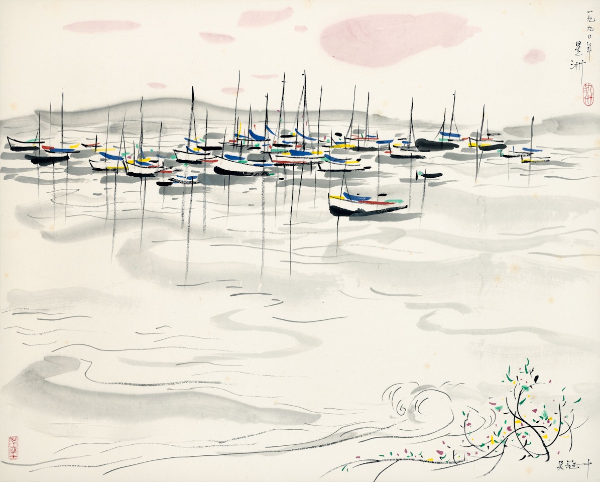 A Seaside Scene of Singapore by Wu Guanzhong