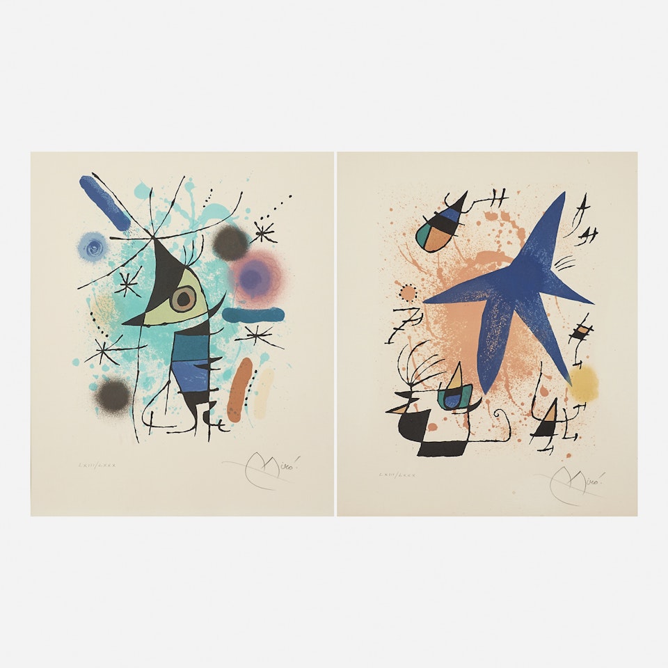 Le Chanteur and L'étoile Bleue by Joan Miró