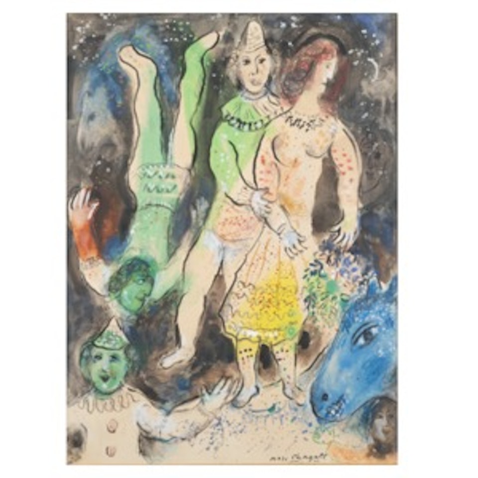 LE CLOWN AMOUREUX / THE LOVING CLOWN by Marc Chagall