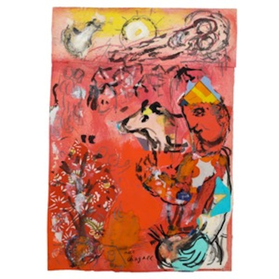 LE CLOWN PEINTRE, ETUDE / CLOWN PAINTER , STUDY by Marc Chagall