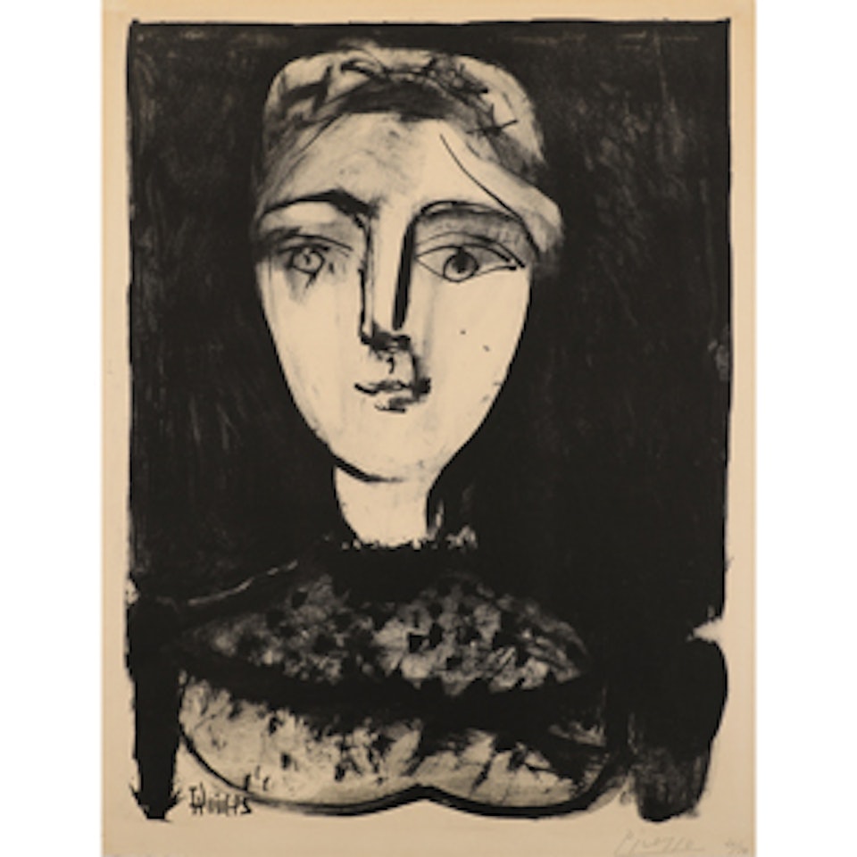 TÊTE DE JEUNE FEMME / HEAD OF A YOUNG WOMAN by Pablo Picasso