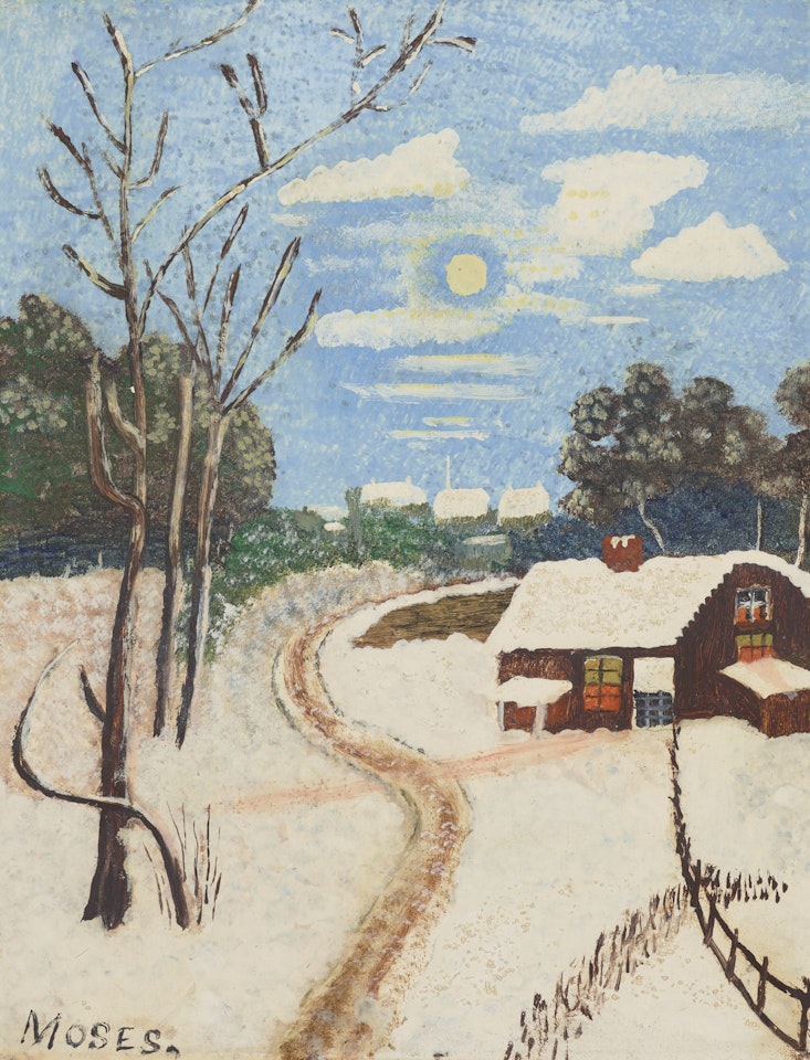 On the Back Road, No. 2 by Grandma Moses