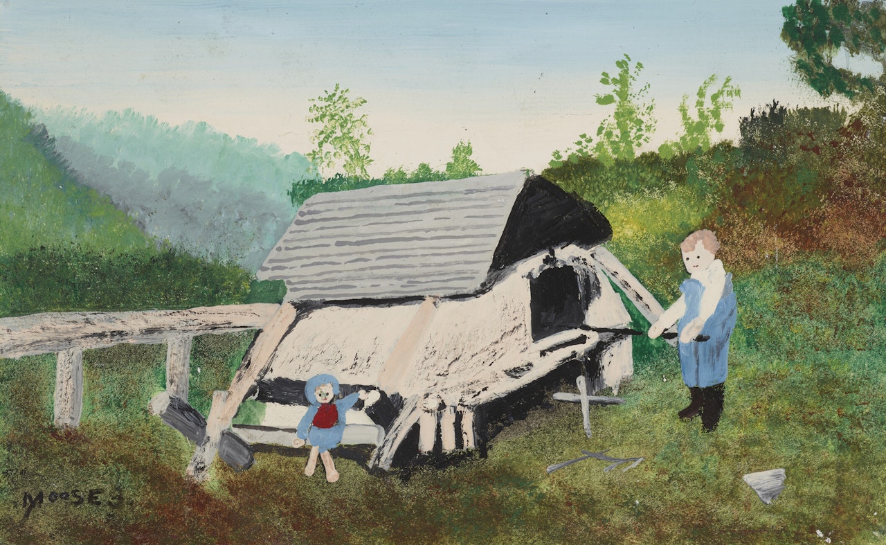 The Old Bake Oven in Canada by Grandma Moses