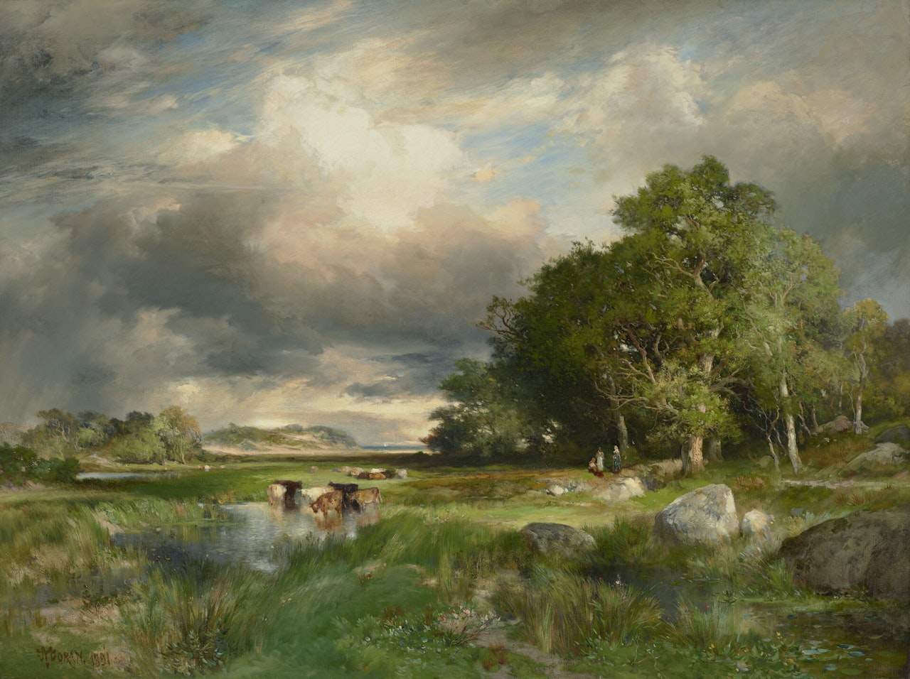 A Cloudy Day on Long Island by Thomas Moran