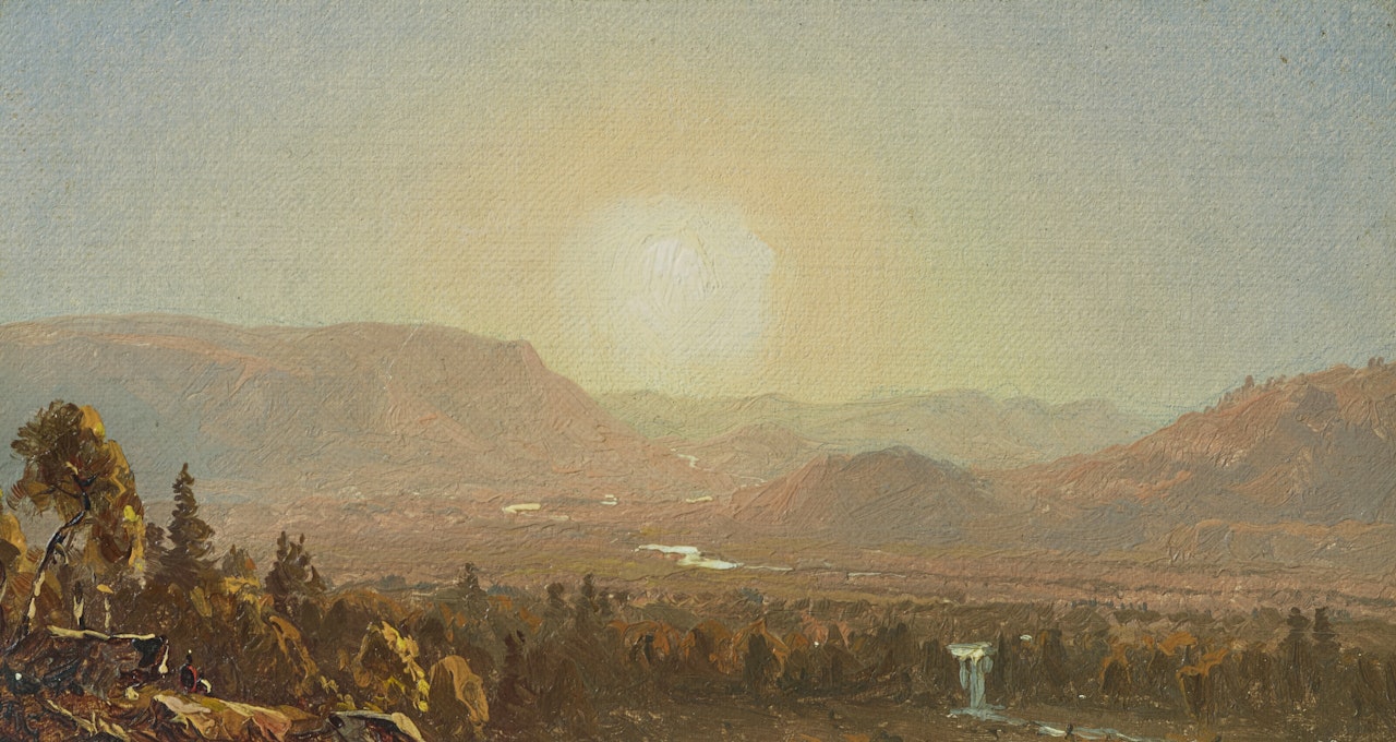 Sketch for 'A Catskill Study' by Sanford Robinson Gifford