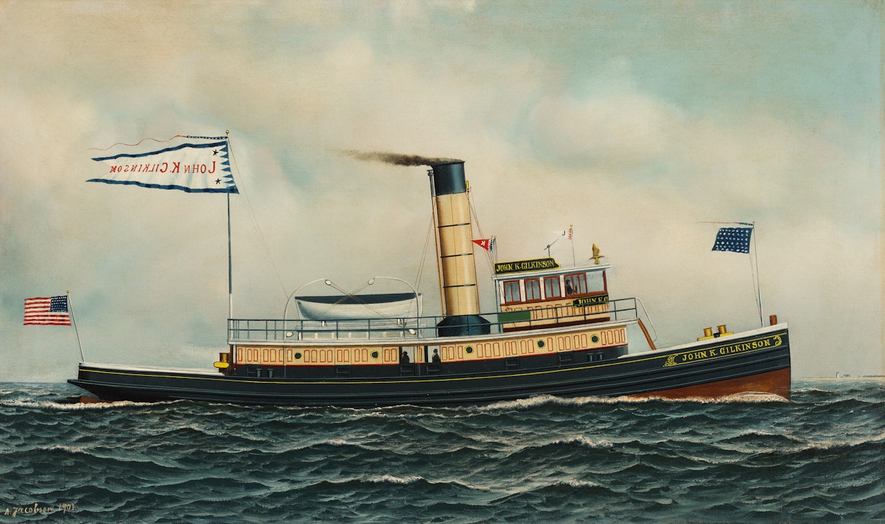 THE SCREW TUG " JOHN K. GILKINSON" by Antonio Jacobsen