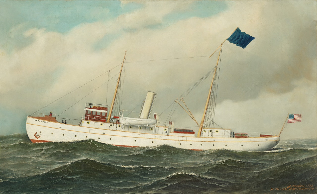 SCREWPILOT BOAT " NEW YORK" by Antonio Jacobsen