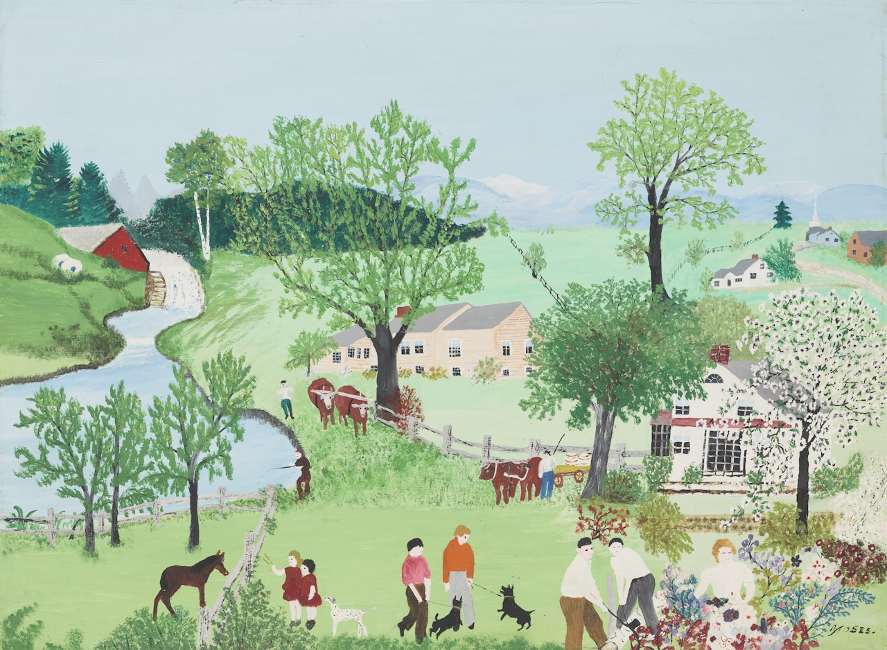 THE FLOWER GARDEN by Grandma Moses