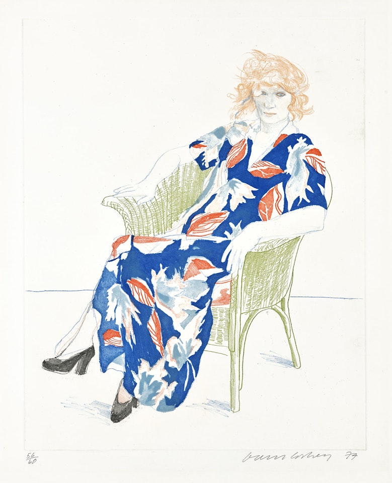 Celia in a Wicker Chair (M.C.A.T. 158) by David Hockney