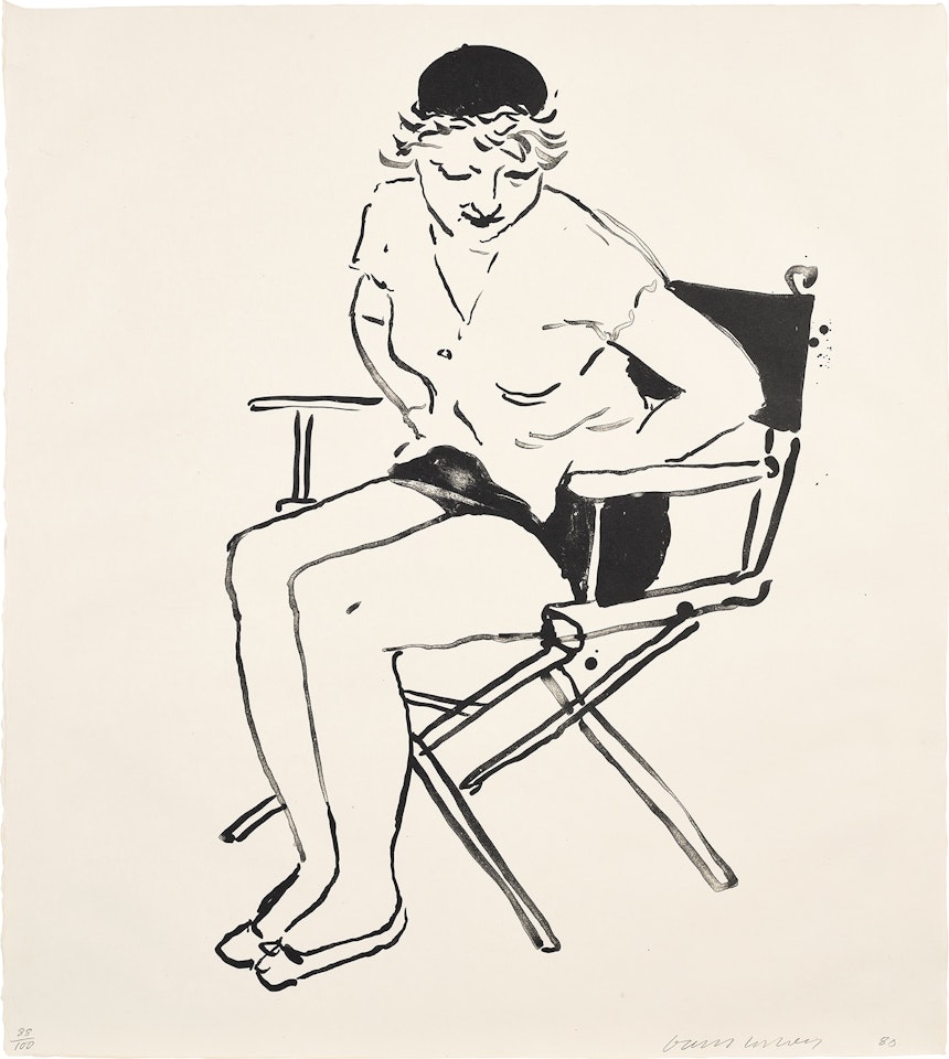 Celia in the Director's Chair (Gemini G.E.L. 916, M.C.A.T. 244) by David Hockney