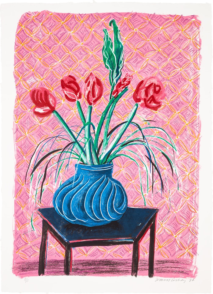 Amaryllis in Vase, from Moving Focus (T.G. 272, M.C.A.T. 266) by David Hockney