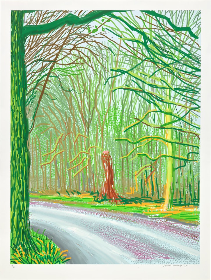The Arrival of Spring in Woldgate, East Yorkshire in  (twenty eleven) - 18 January by David Hockney