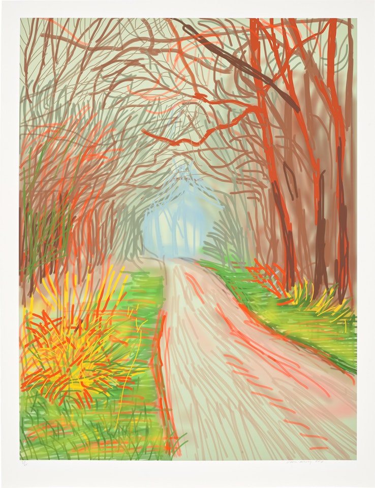 The Arrival of Spring in Woldgate, East Yorkshire in  (twenty eleven) - 13 January by David Hockney