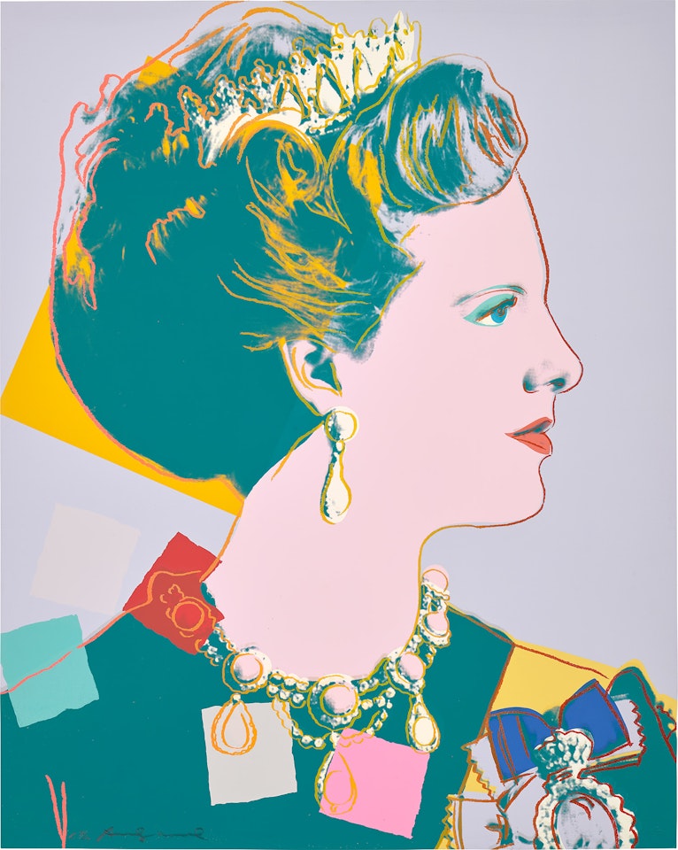 Queen Margrethe II of Denmark, from Reigning Queens (Royal Edition) (F. & S. 342A) by Andy Warhol