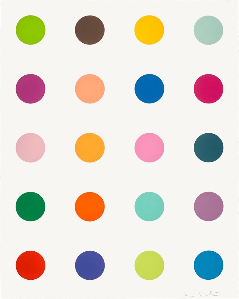 Guaiazulene, from 12 Woodcut Spots by Damien Hirst