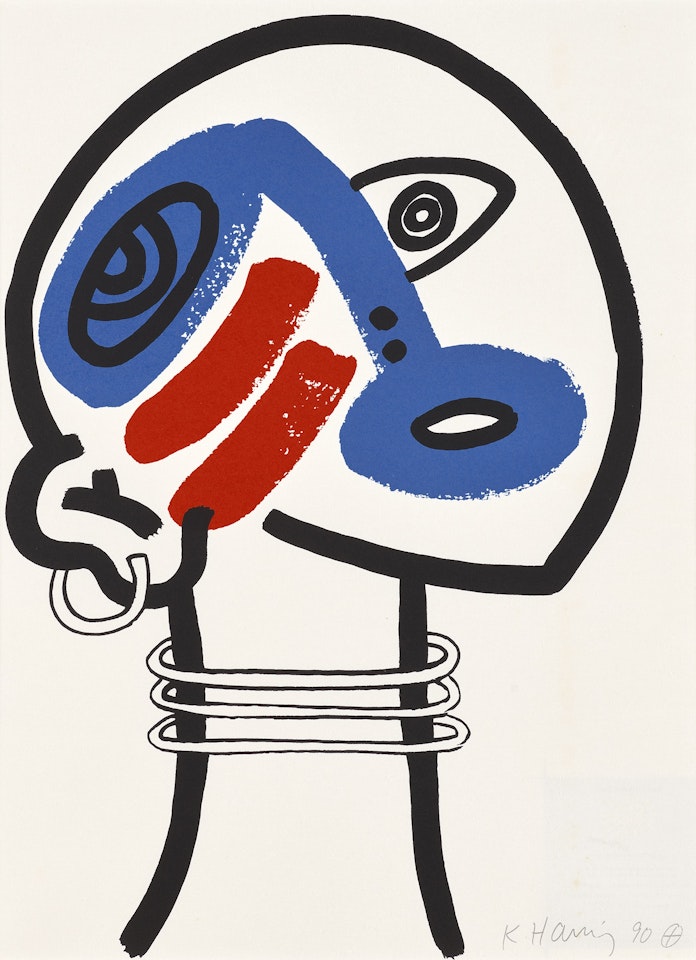 The Story of Red and Blue: number 17 (L. p. 133) by Keith Haring