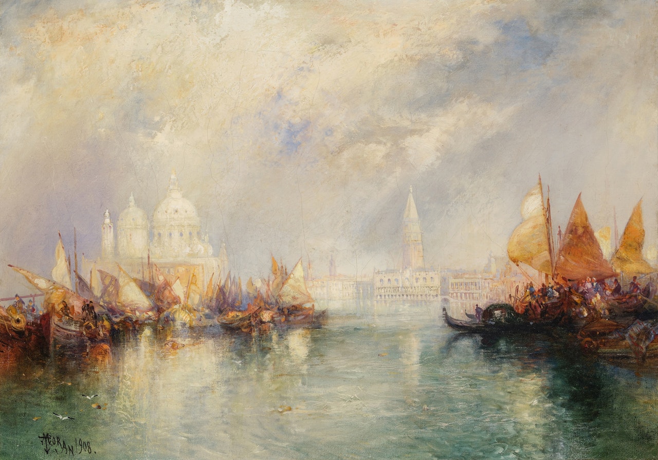 The Church of Santa Maria della Salute, Venice by Thomas Moran