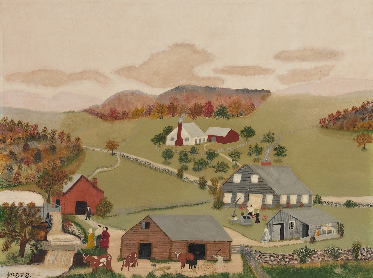 The Old Oaken Bucket by Grandma Moses