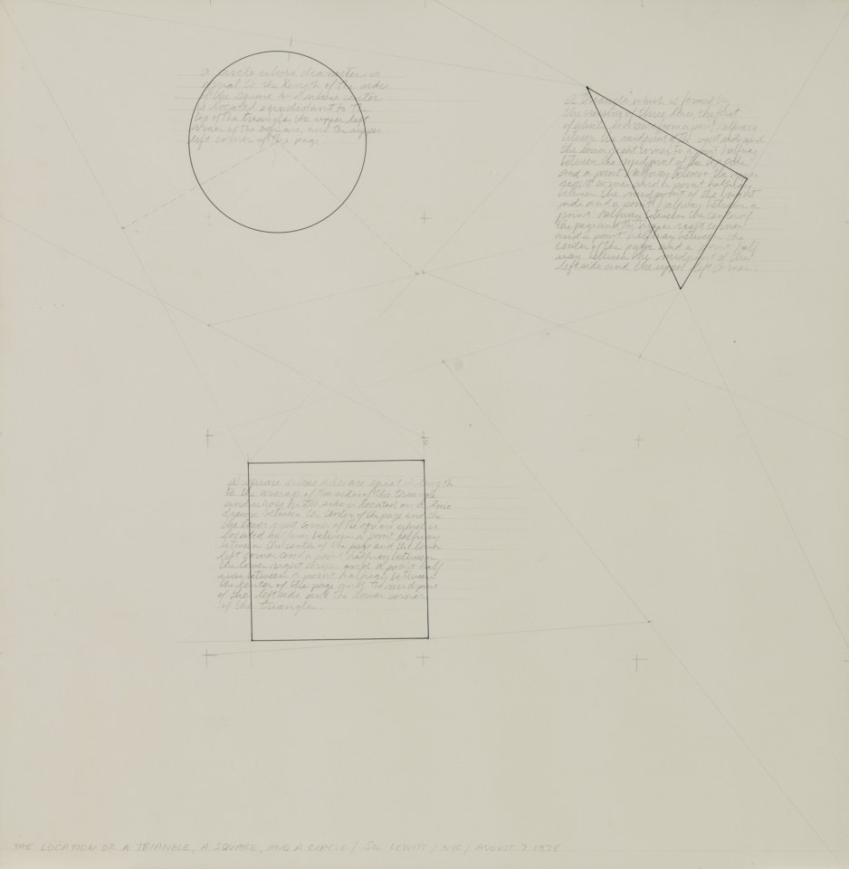 The Location of a Triangle, a Square, and a Circle by Sol LeWitt