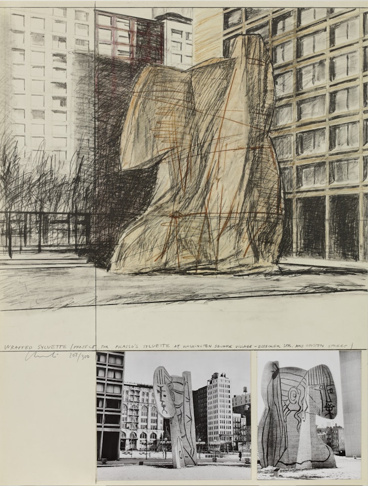 Wrapped Sylvette, Project for Washington Square Village, New York by Christo