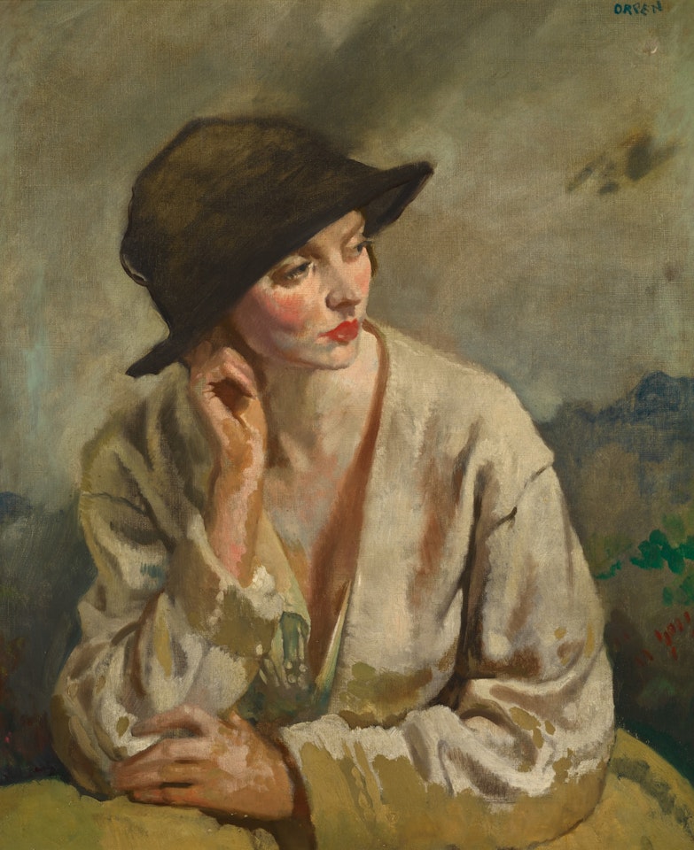 A Woman Thinking - Portrait of Miss Sinclair by William Orpen