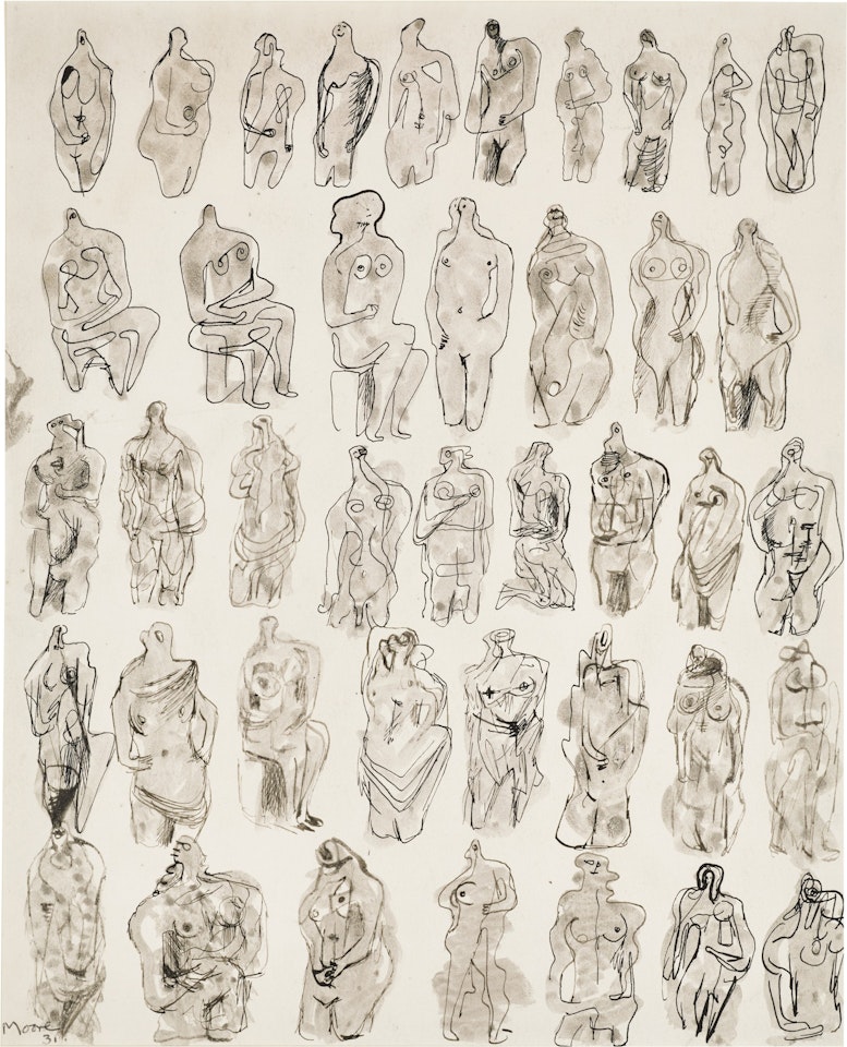 Studies for Sculpture by Henry Moore