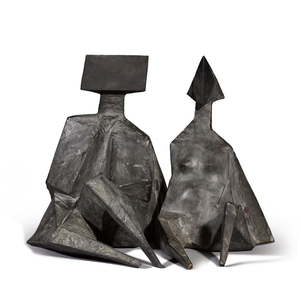 Pair of Sitting Figures II by Lynn Chadwick