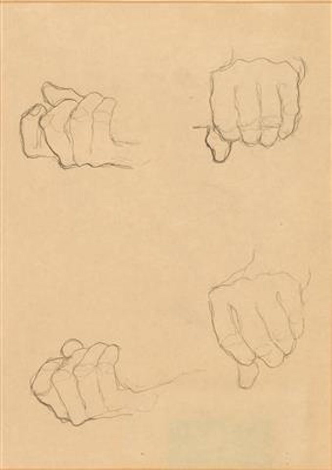 Hände / Hands; four studies by Gustav Klimt