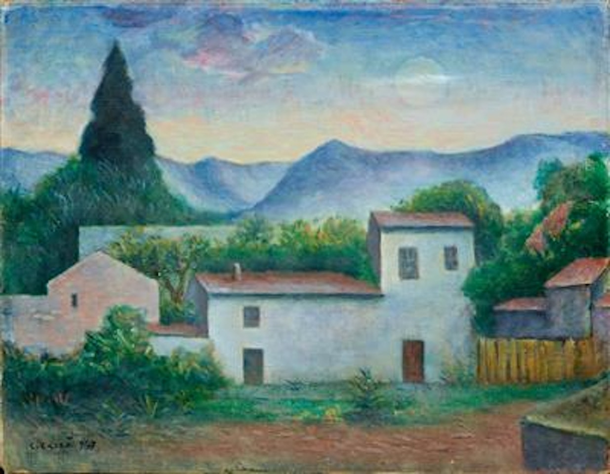 Paesaggio blu by Carlo Carra