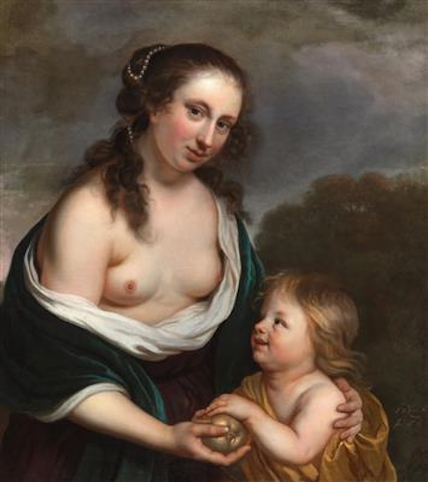 A mother and daughter as Venus and Cupid by Jacob van Loo