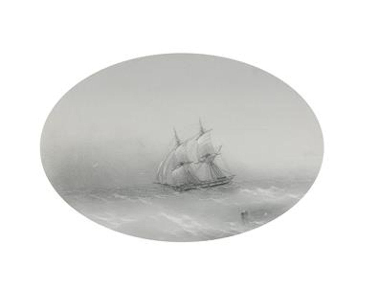 Segelschiff in bewegtem Wasser by Ivan Konstantinovich Aivazovsky